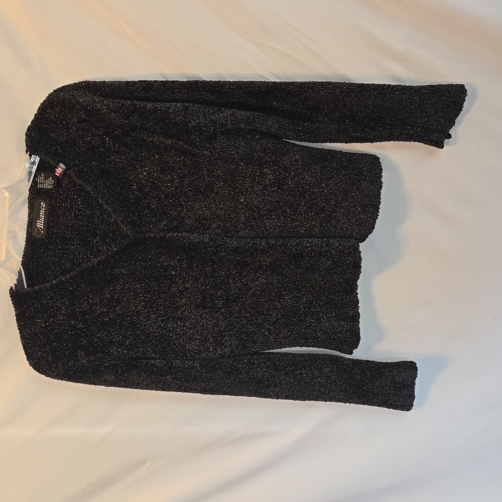 Sweater, Cardigan. Black Women's Sweater
